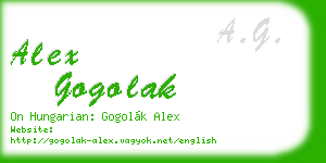 alex gogolak business card